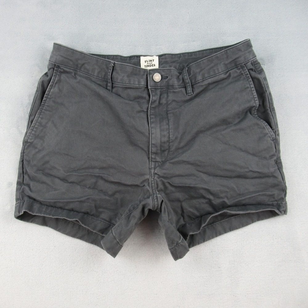 Flint and Tinder Mens 31 365 Shorts Dark Gray Chino Stretch F-610020